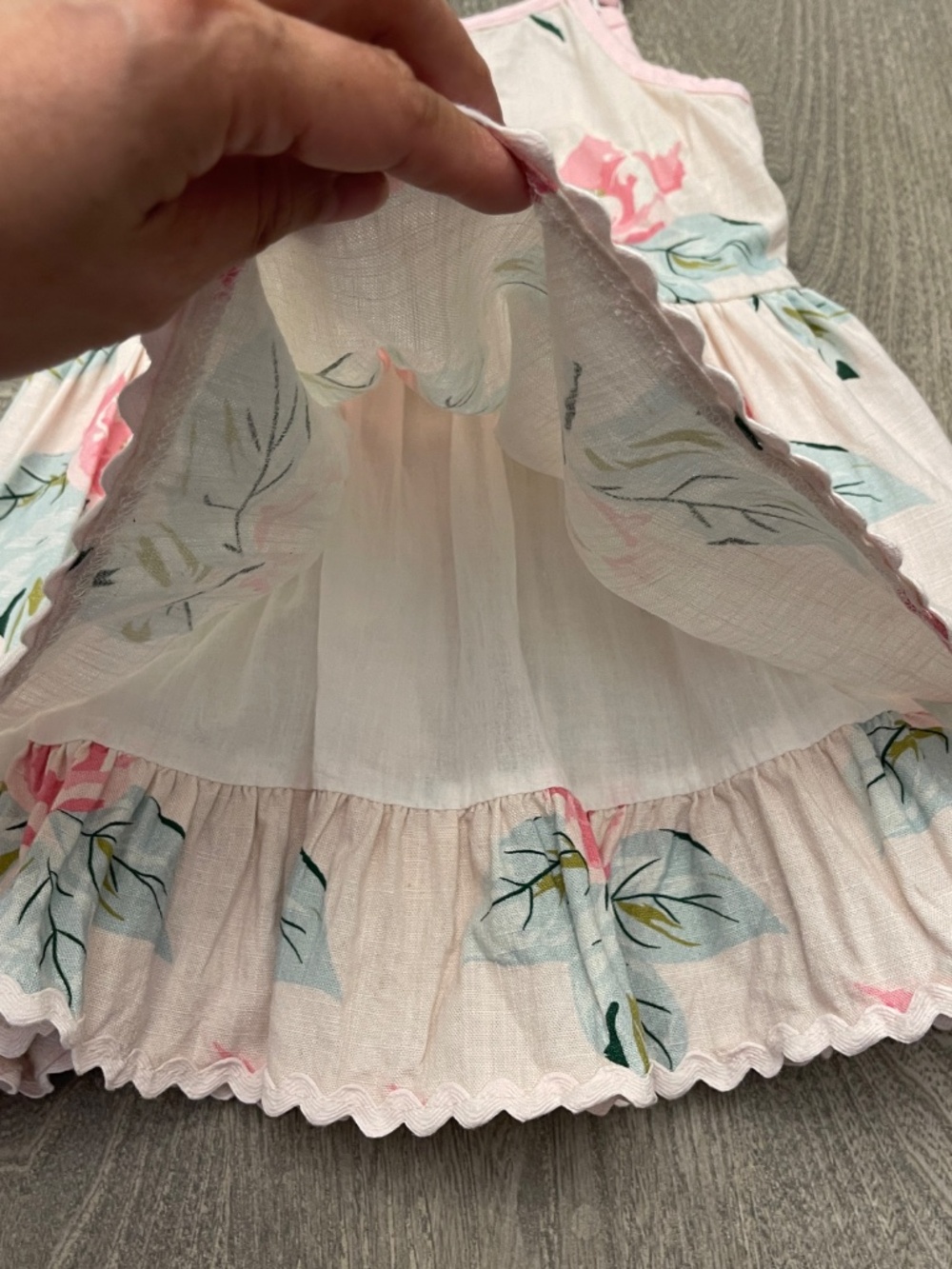 SweetHoney Magnolia Belle Dress Girls Size 5Y Multicolor Floral Cotton Linen - Picture 4 of 13